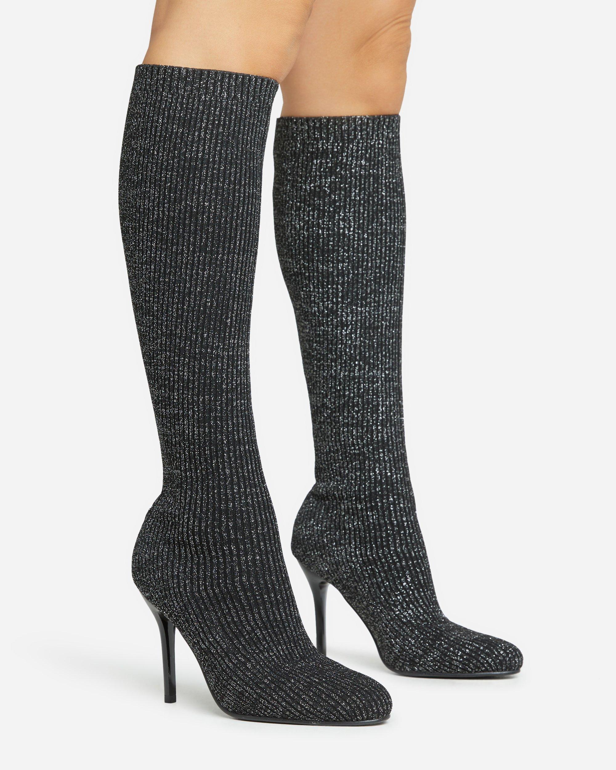 katerina crystal embellished knee high boot