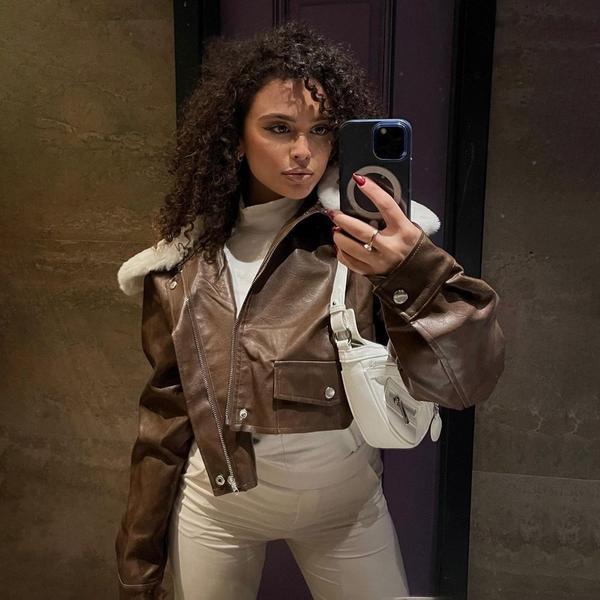 Cropped aviator store
