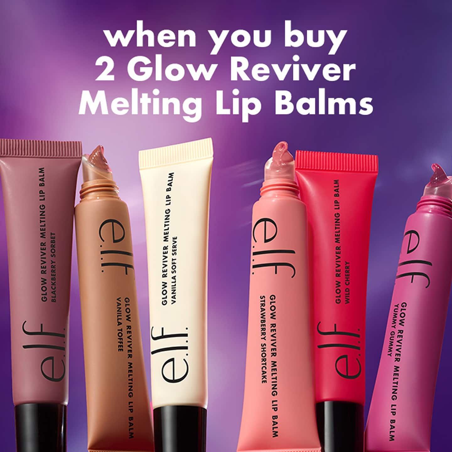 when you buy 2 Glow Reviver Melting Lip Balms