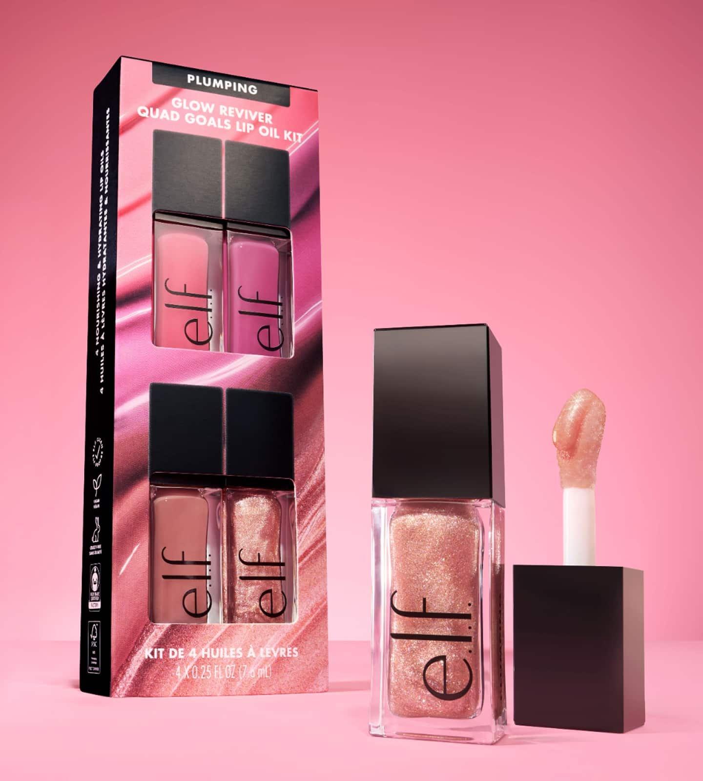 e.l.f. Glow Reviver Quad Goals Lip Oil Kit