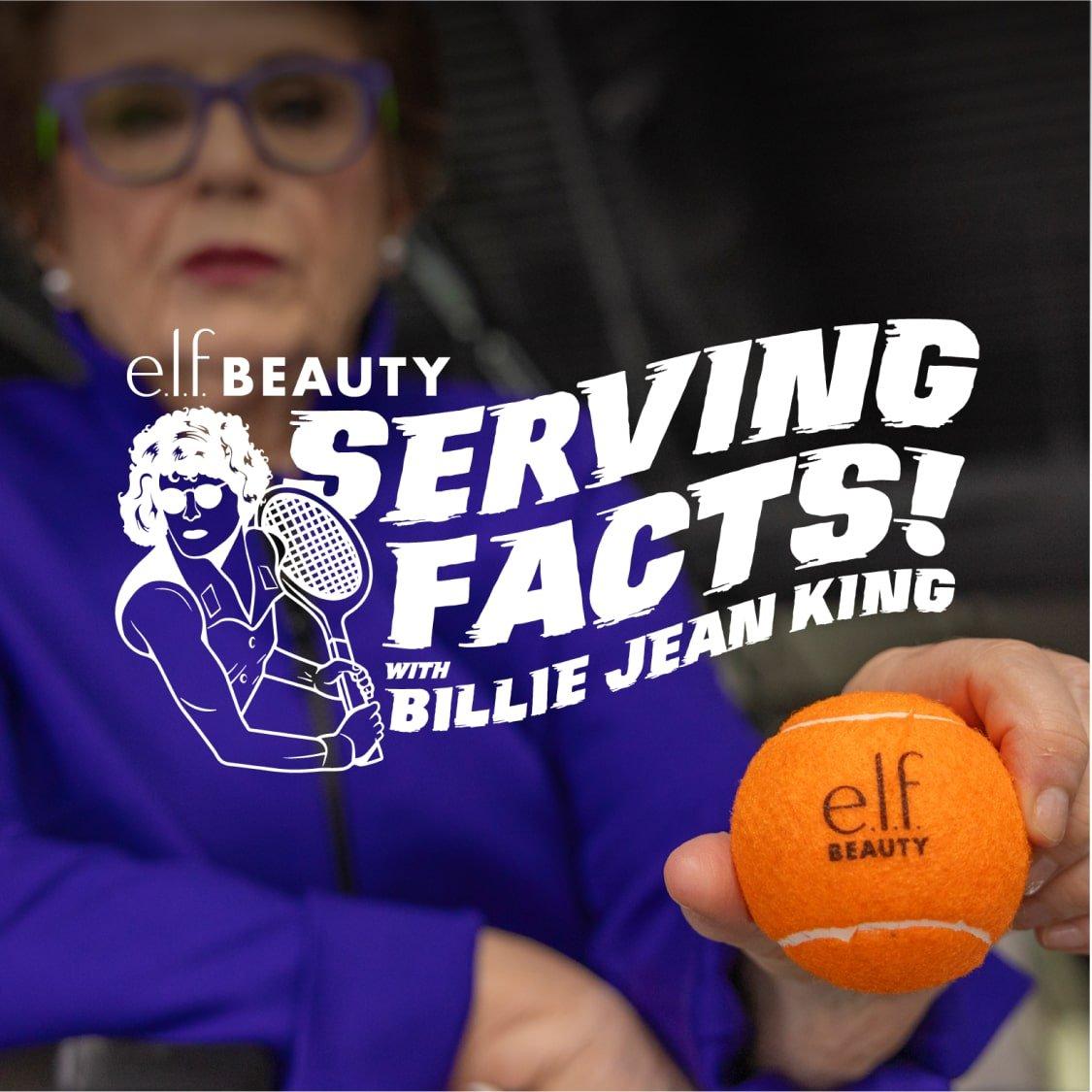 e.l.f. Beauty Serving Facts with Billie Jean King: Average U.S. Corporate Board is only 12% diverse.