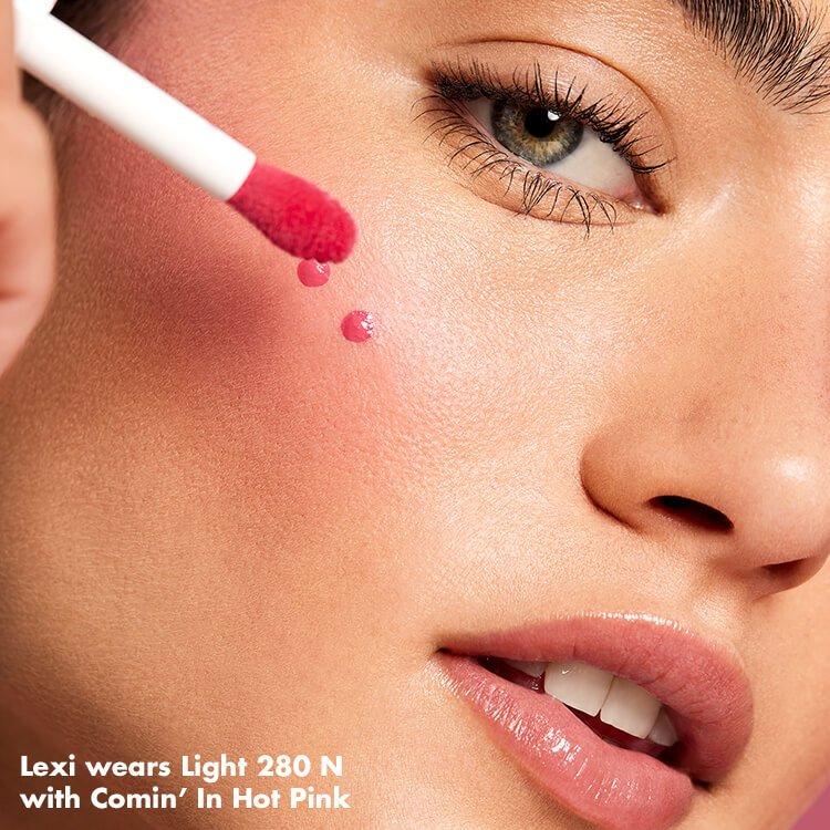 Lexi wears Light 280 N with Comin' In Hot Pink