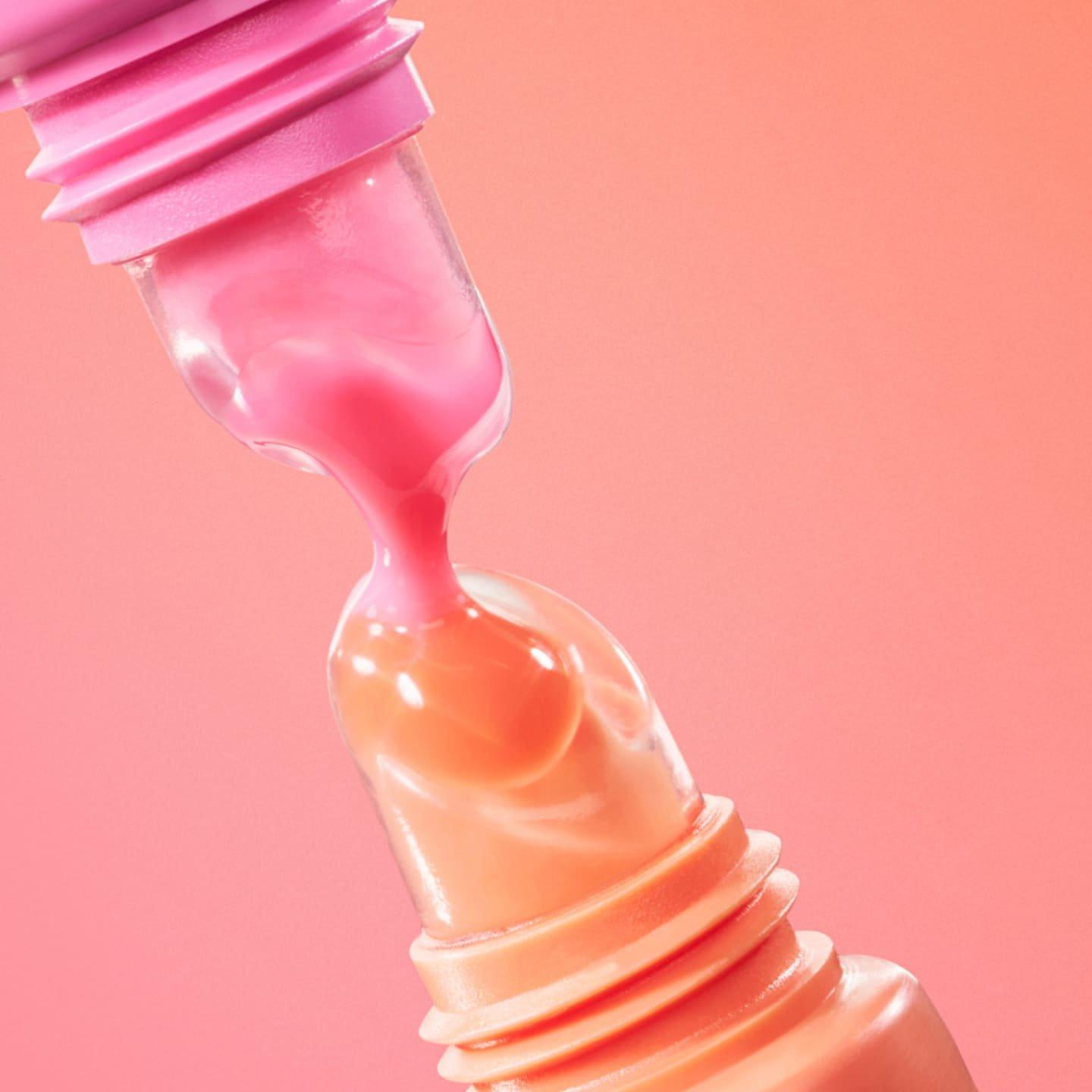 e.l.f. Glow Reviver Melting Lip Balm, shades Cotton Candy Crush and Peach Ring
