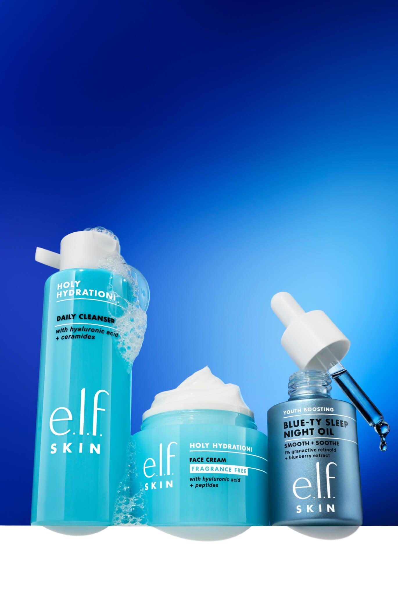 e.l.f. Holy Hydration! and Blue-ty Sleep Night Oil