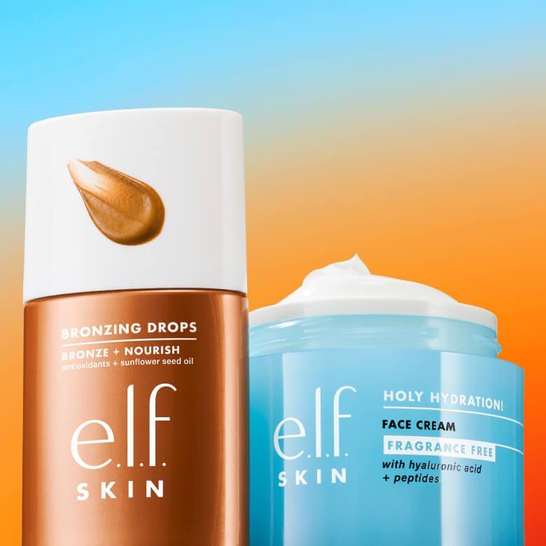 e.l.f. Skin Bronzing Drops and Holy Hydration! Face Cream