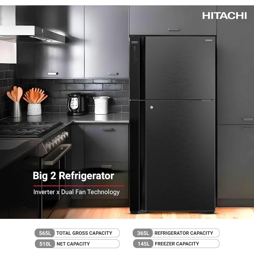 Hitachi Top Mount Double Door Refrigerators 760 Litres Black