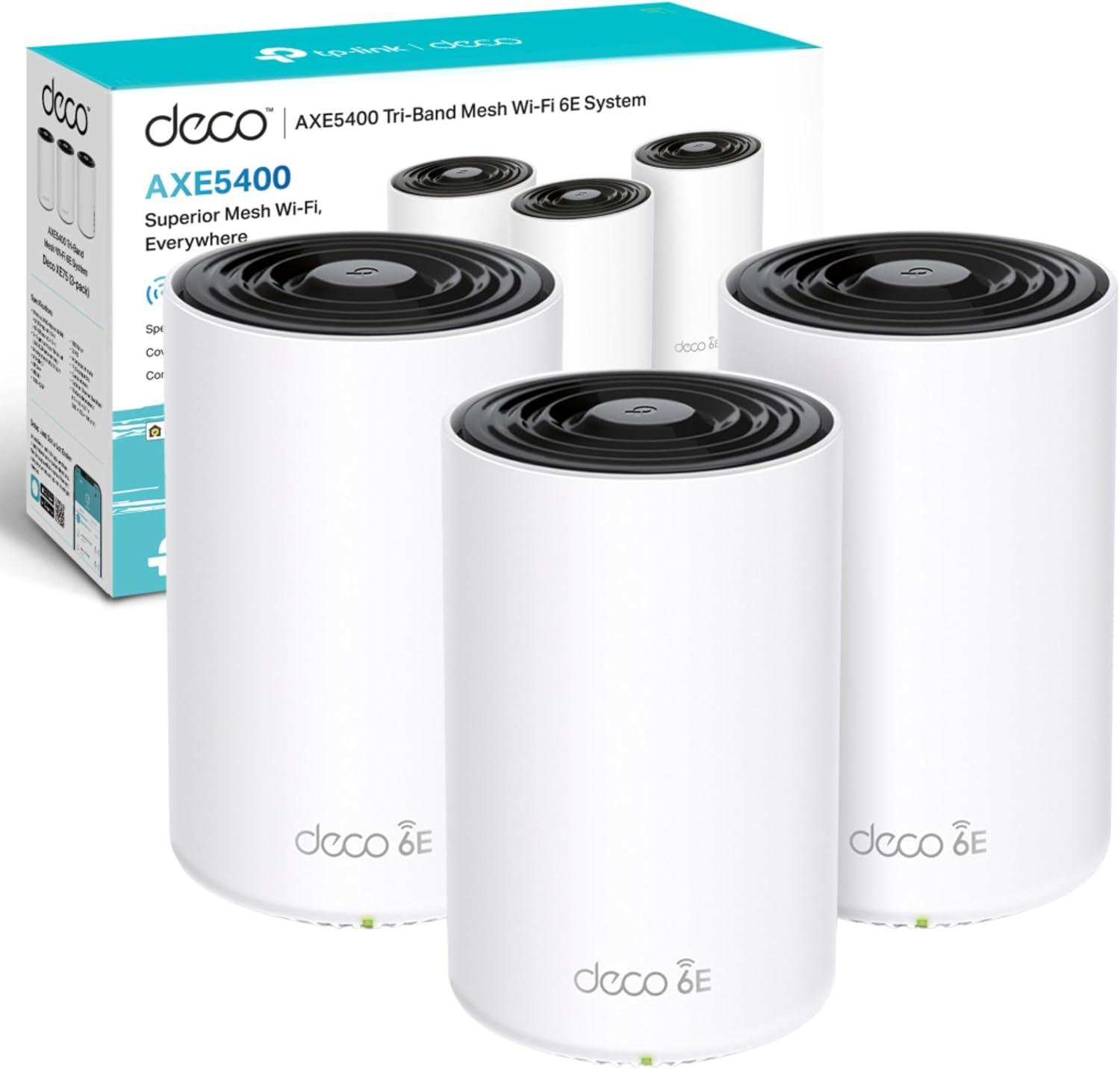 TP-LINK Deco XE75 AXE5400 TRI-BAND Whole Home Mesh Wi Fi 6E System