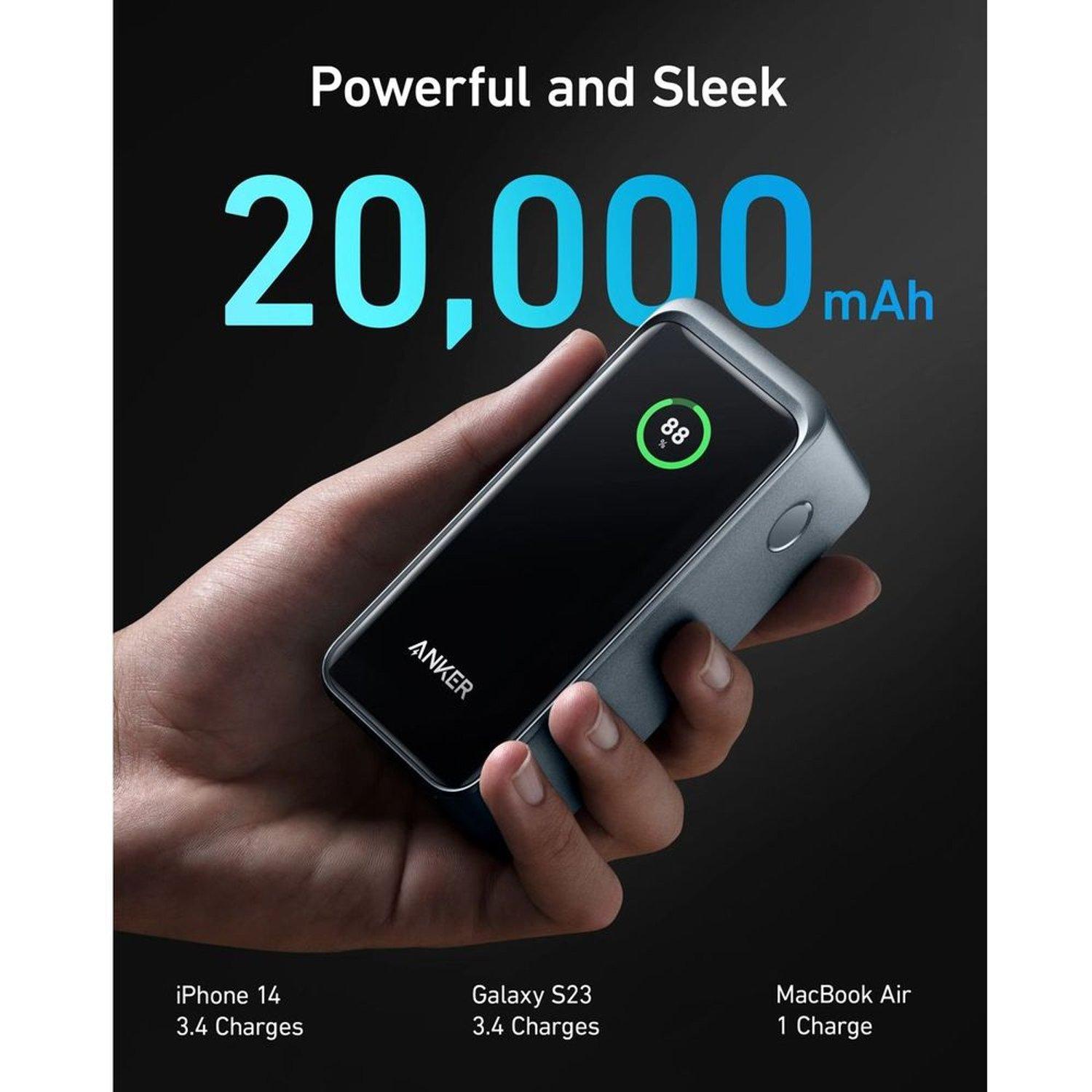 Shop Anker Prime Power Bank 20000mAh Black A1336011 Online | Emax UAE
