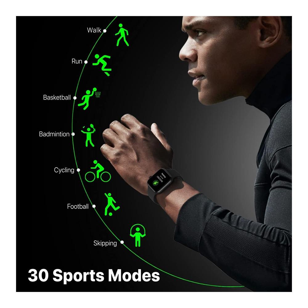 Promate Fitness Smart Watch 30 Sports Modes Bluetooth Fitness Watch with 1.9 TFT Display 100 Watch