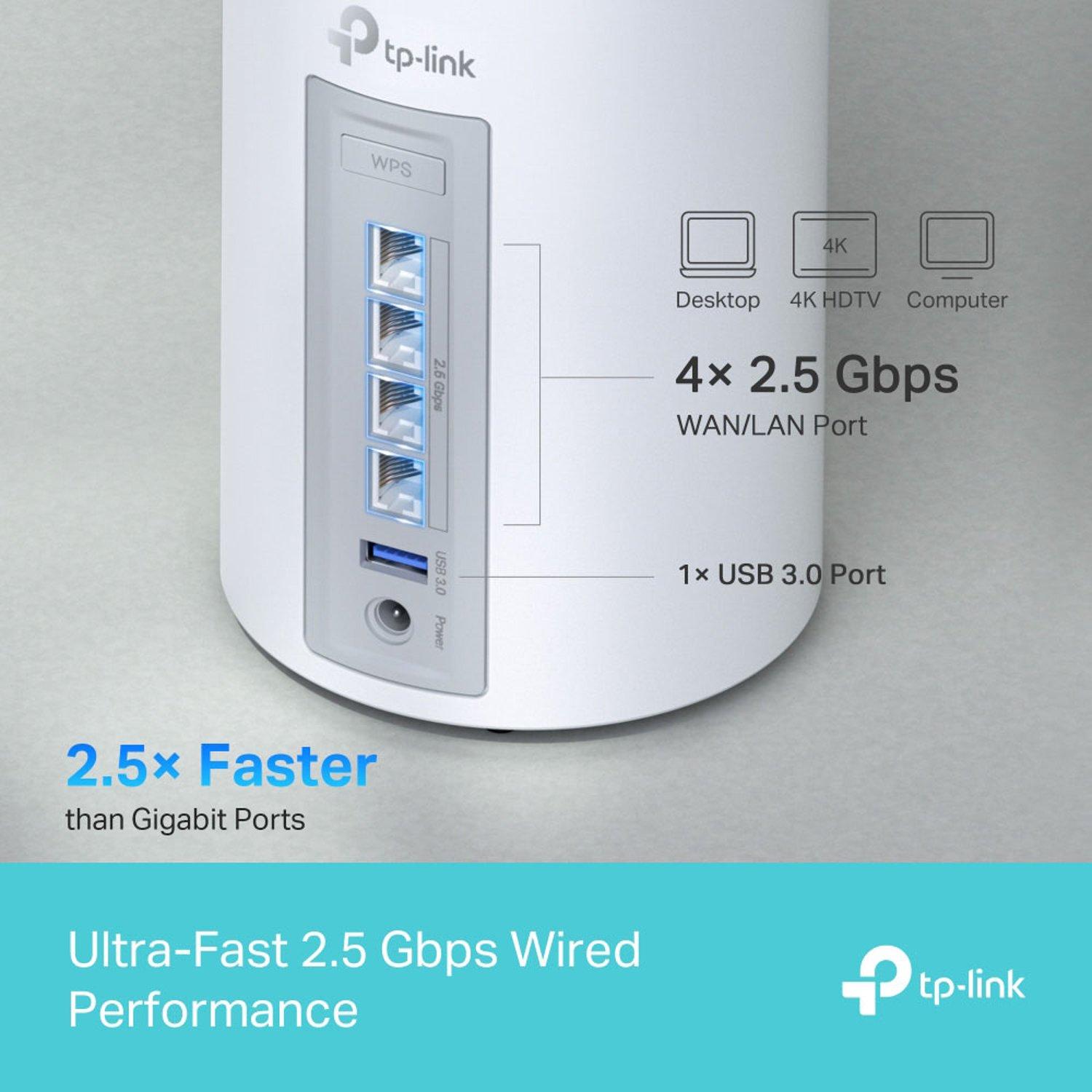 TP-LINK Deco BE65 Whole Home Mesh WiFi 7 System 1 Pack