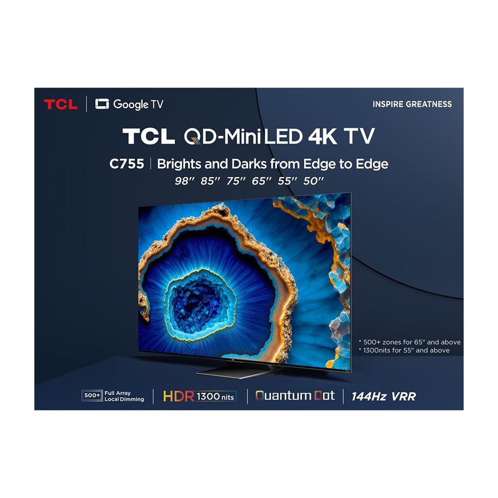 TCL 75C745 75V Mini LED Google TV 2024年製 TCL 75C745 75V Mini LED