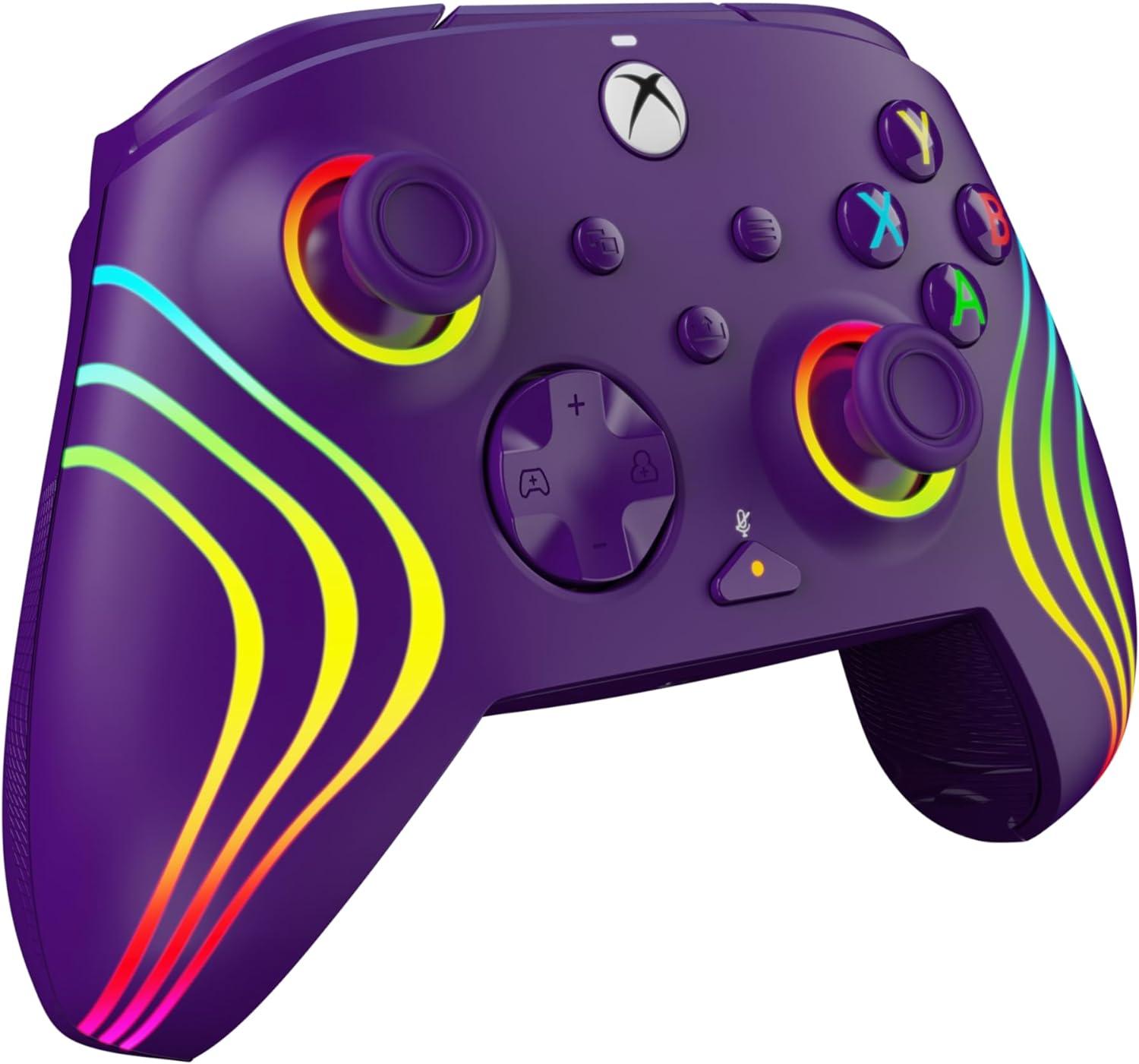 PDP Xbox Series X|S & PC Afterglow Wave Wired Controller Blue