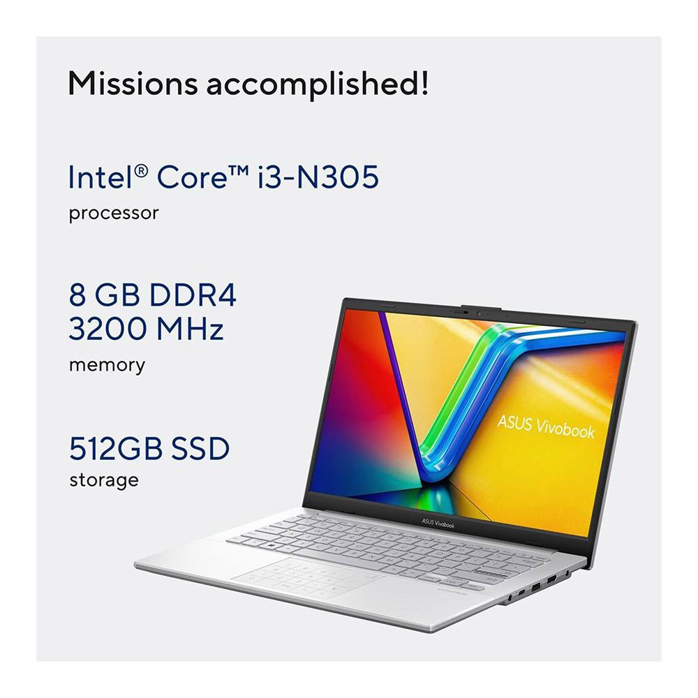 Asus Vivobook Go 14 (2024) Laptop – Intel Core i3-N305 14inch