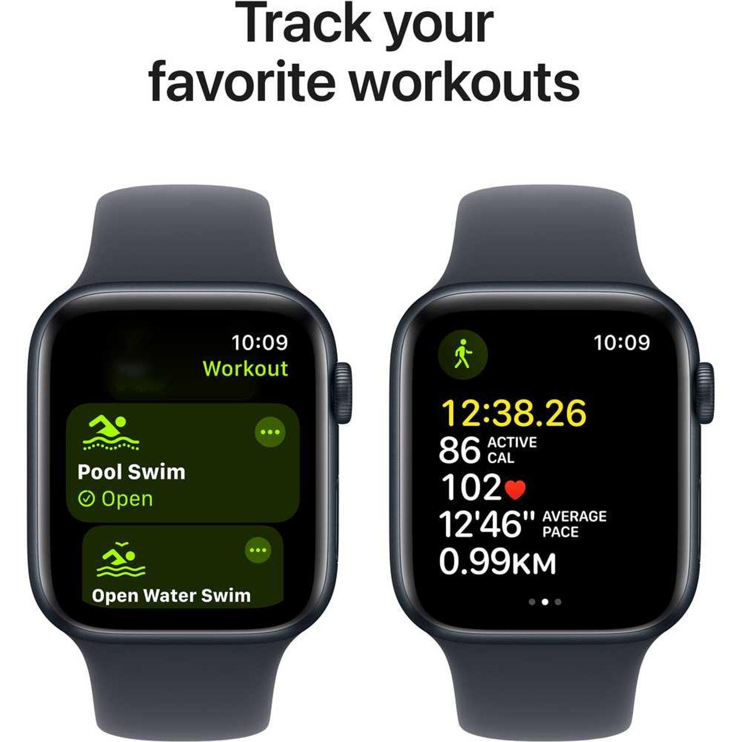 Apple Watch SE GPS 40mm Midnight Aluminium Case with Midnight Sport Band M L