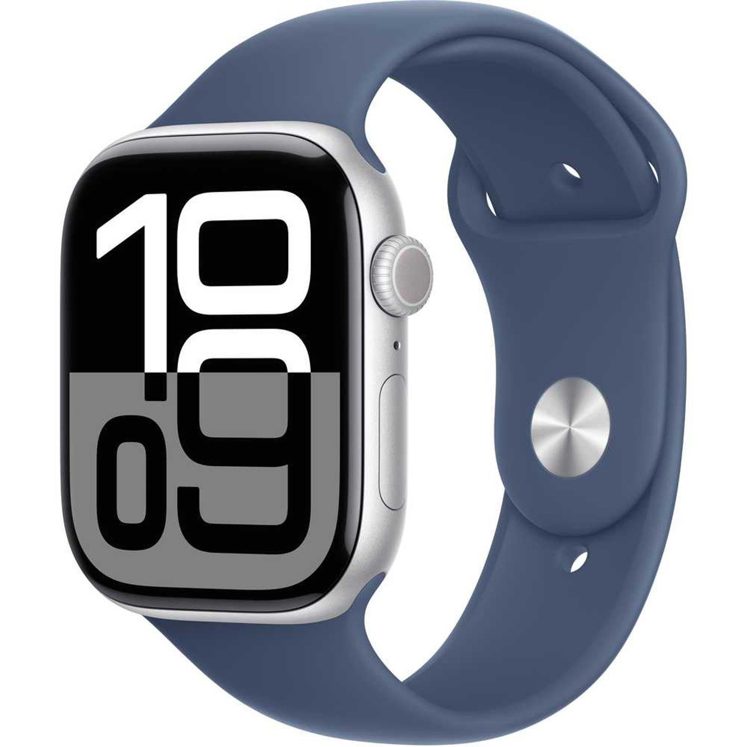 Apple Watch Series 10 GPS Cellular 42mm Natural Titanium Case with Stone Grey Sport Band