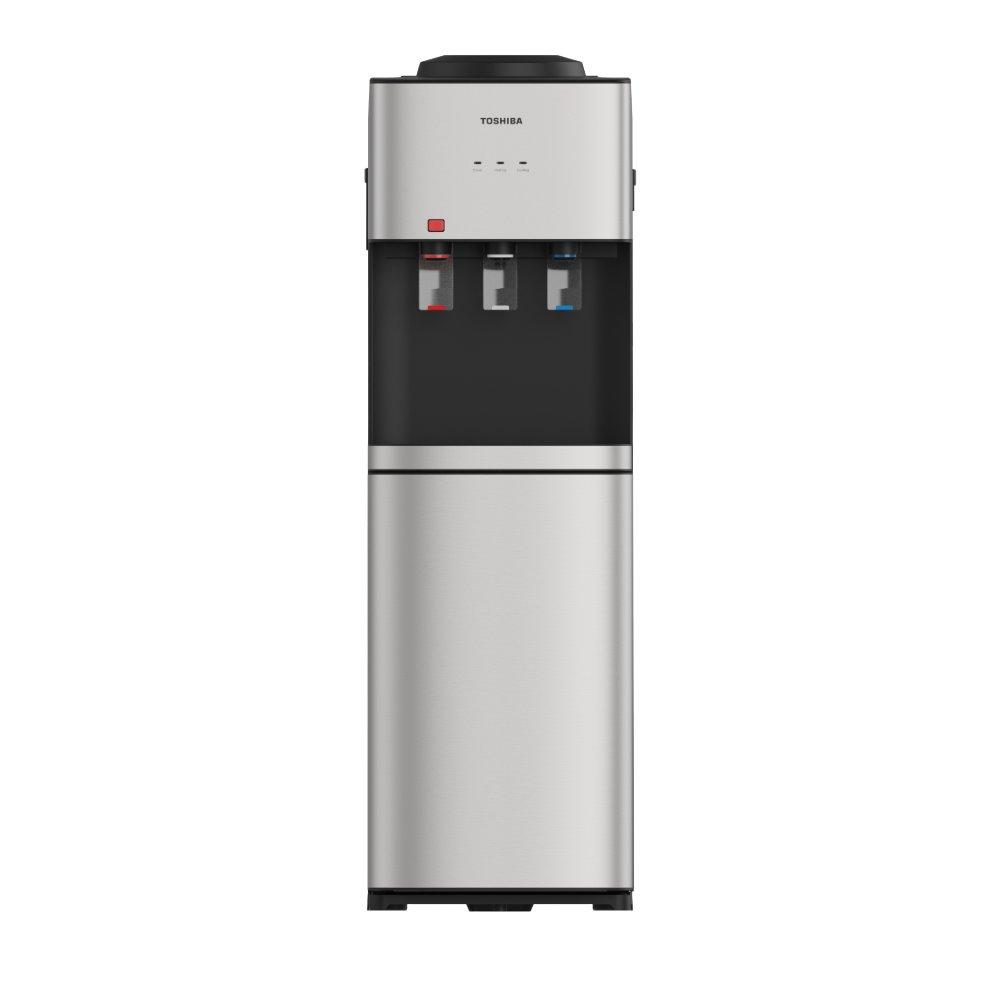 Toshiba Top Load, 3 Tap Water Dispenser, Stainless steel & Black