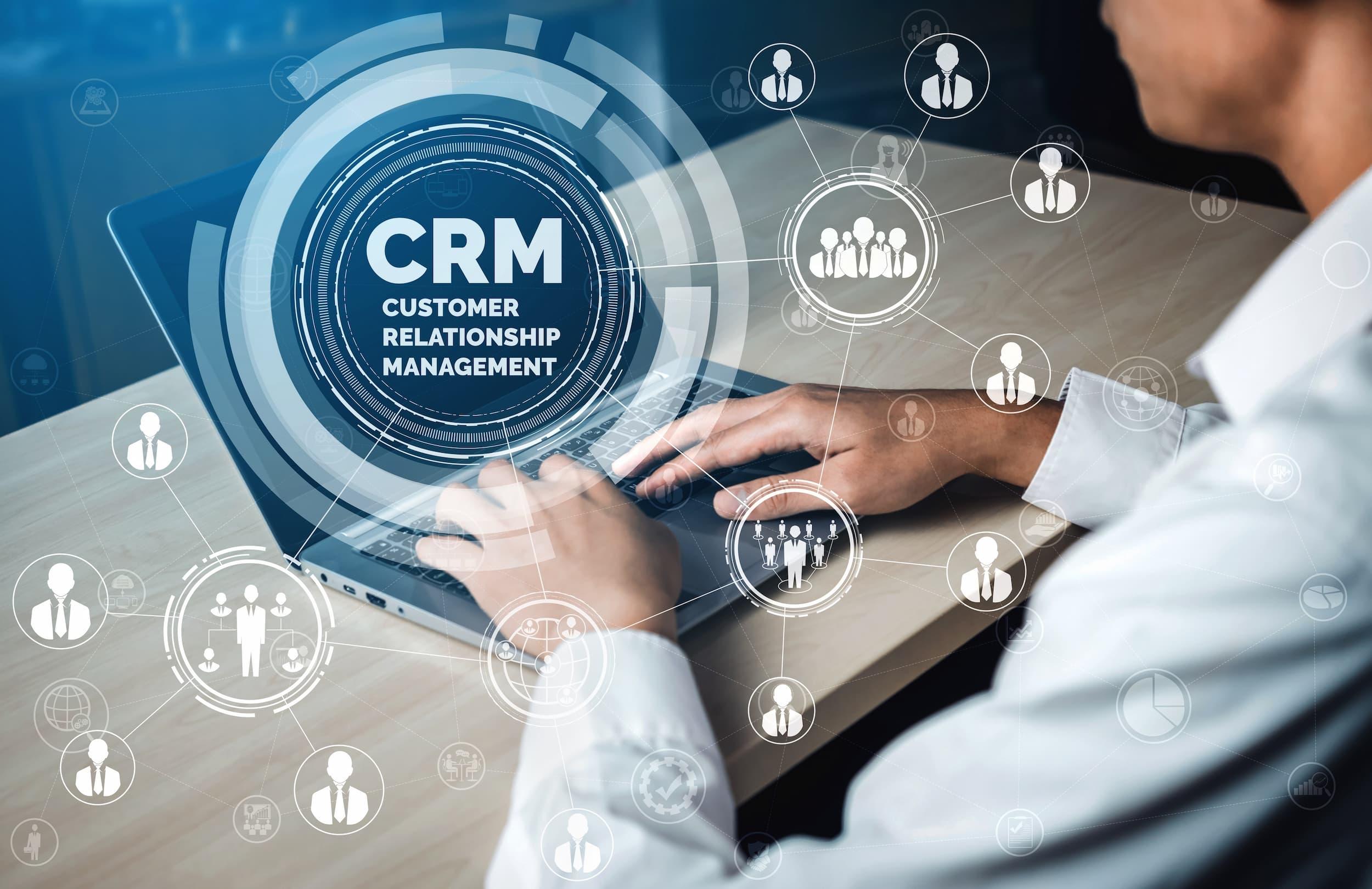 crm customer relationship management business sales marketing system concept