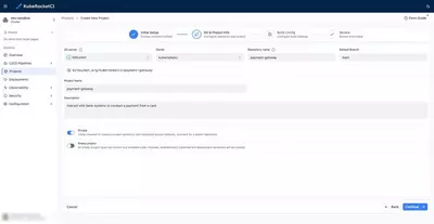 krci create application up