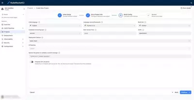 krci create application up