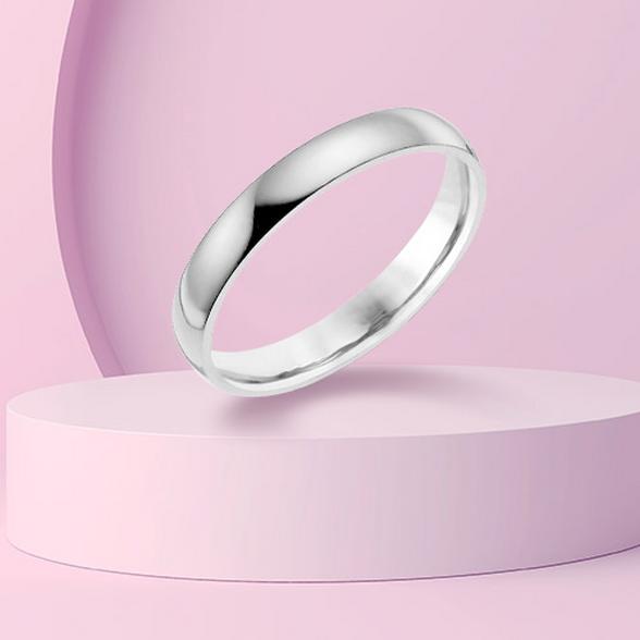 d-shaped wedding rings