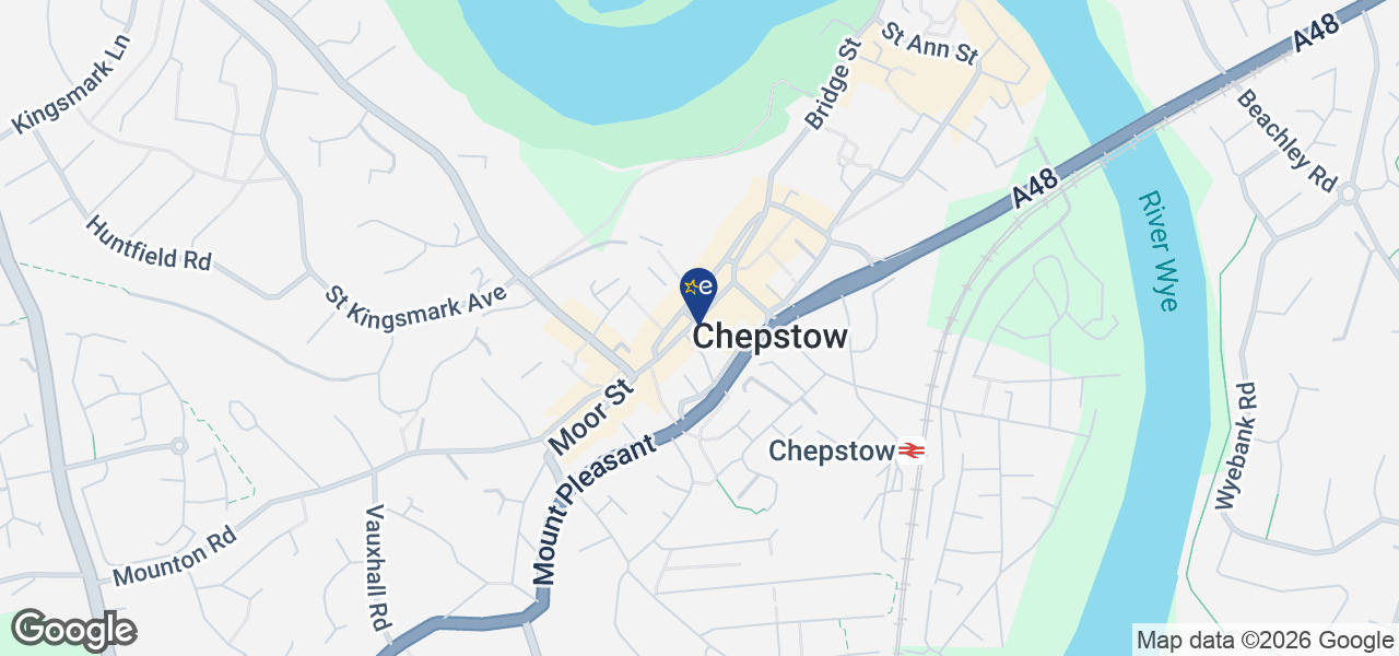 Map showing location of A F Thomas Electricals - Chepstow