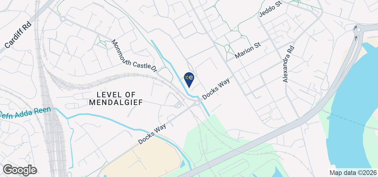 Map showing location of A F Thomas Electricals - Newport