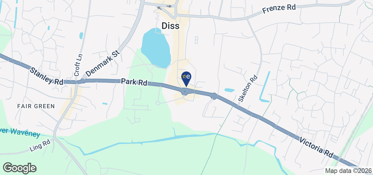 Map showing location of Myhills - Diss