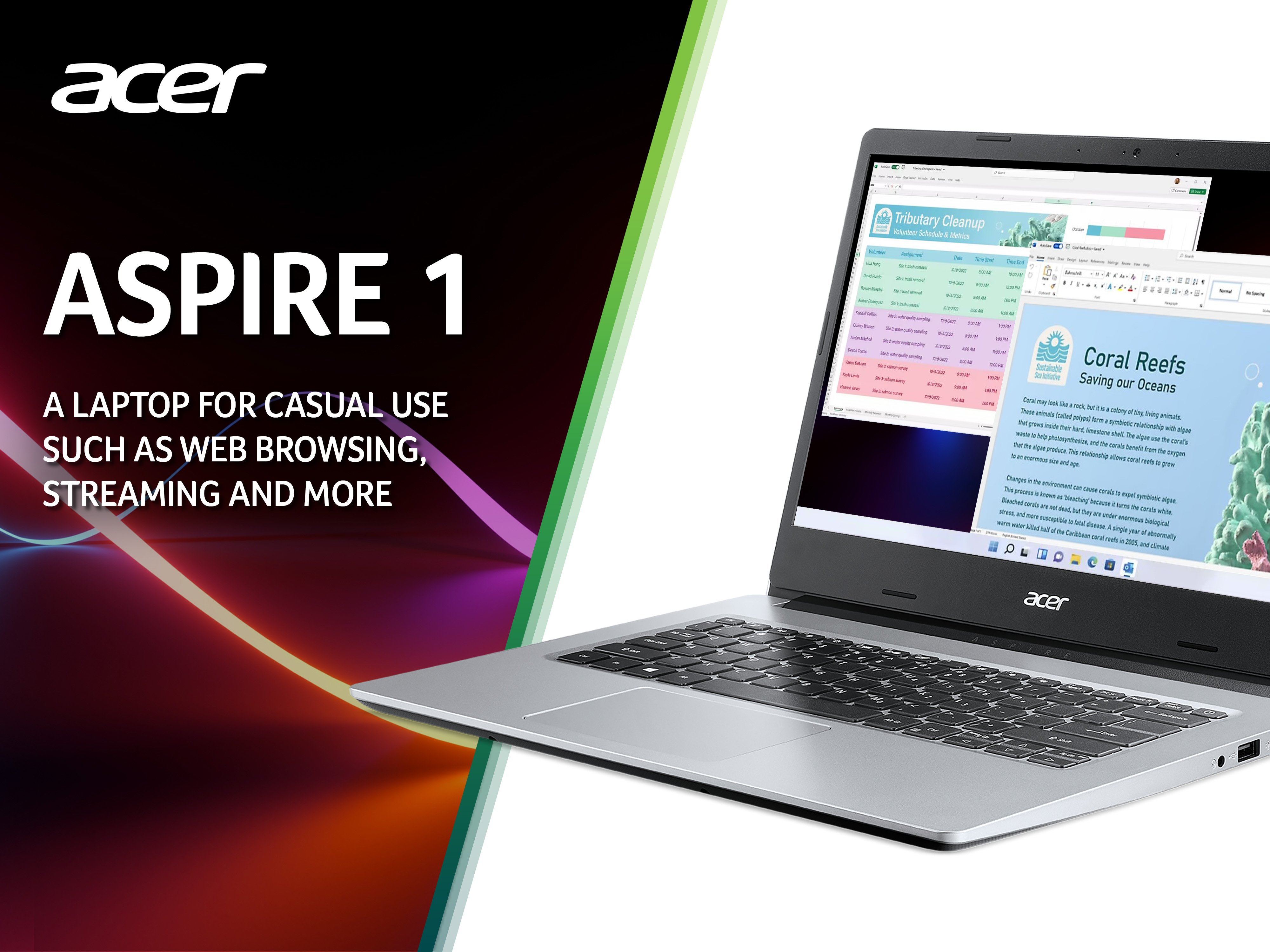 ACER Aspire 1 A114-33 Laptop - Intel N6000 - 4GB RAM