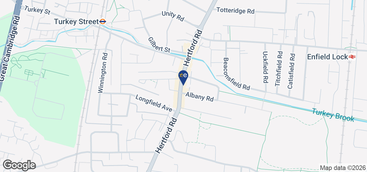 Map showing location of Albany Radio - Enfield