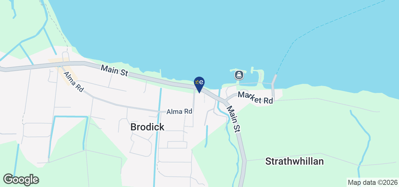 Map showing location of Arran Domestic Service Centre