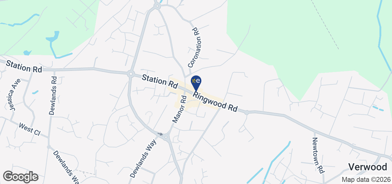 Map showing location of Baileys of Verwood