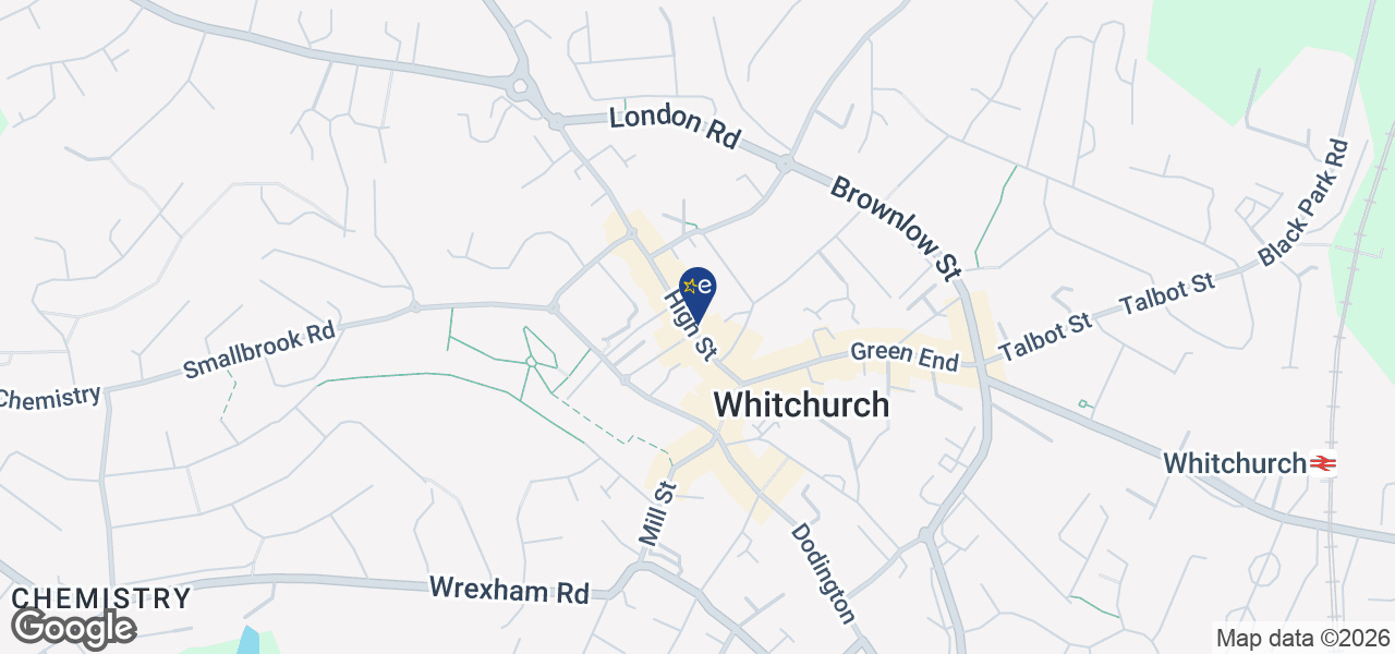 Map showing location of Barlows Electrical Whitchurch