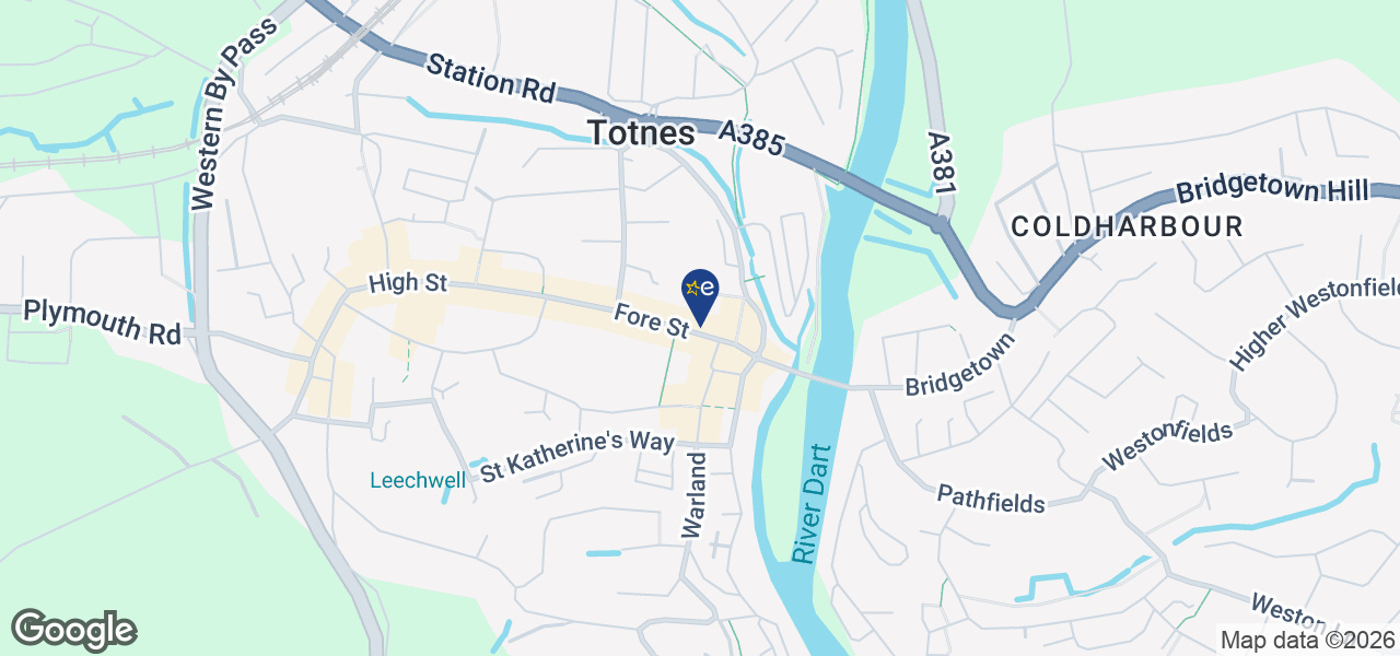 Map showing location of Beacon Electrical - Totnes