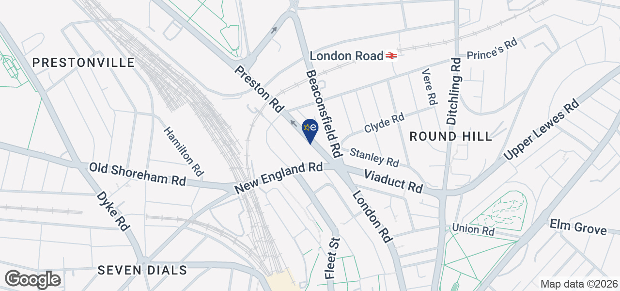 Map showing location of Carters - Brighton