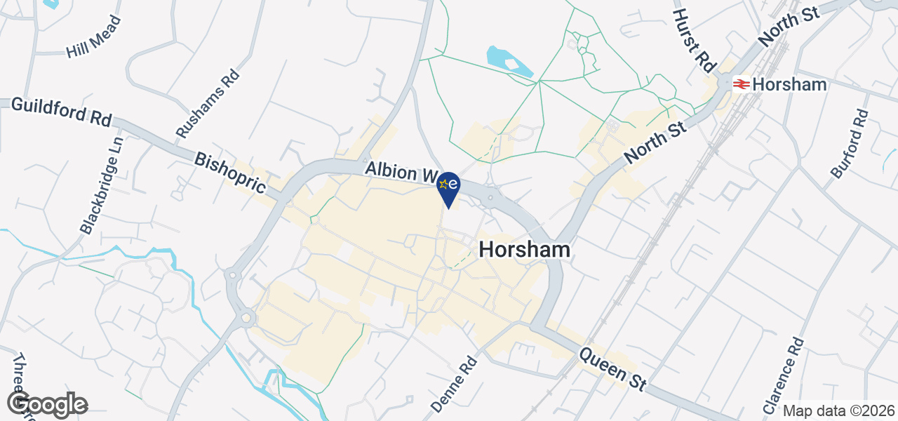 Map showing location of Carters - Horsham