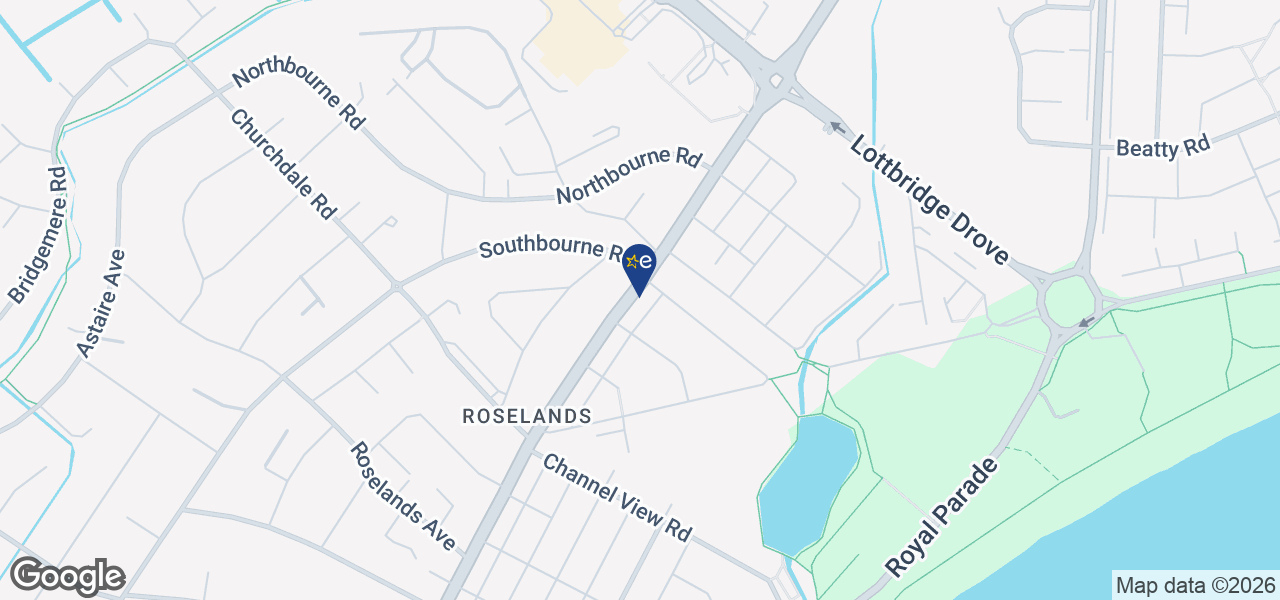 Map showing location of DB Domestics – Eastbourne