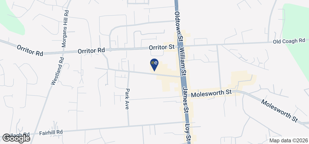 Map showing location of DAC Appliances- Cookstown