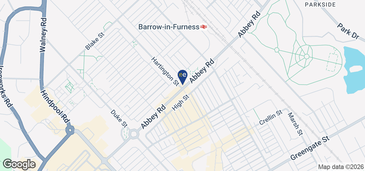 Map showing location of Furness Heating Components Ltd