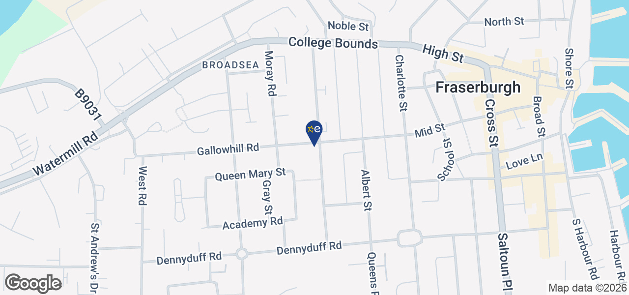 Map showing location of George Donald (Warehouseman) Ltd- Fraserburgh