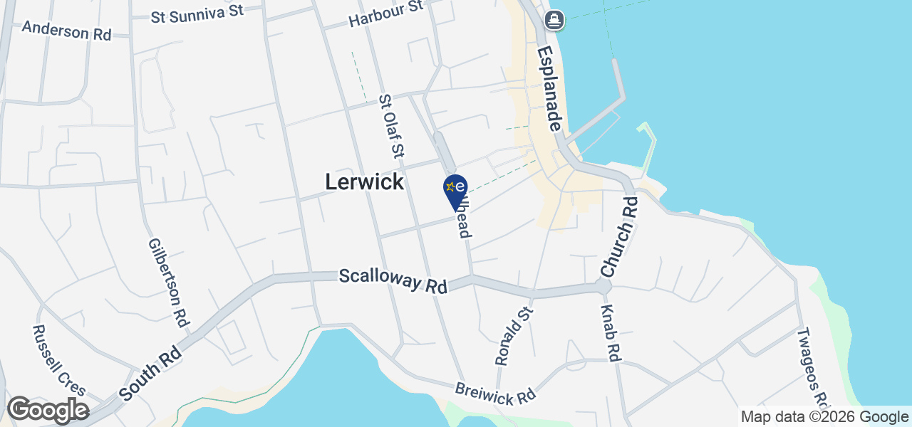 Map showing location of George Robertson (Shetland) Ltd