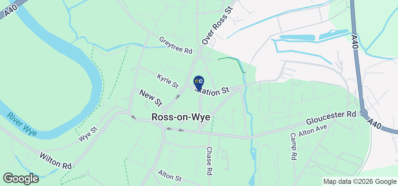 Map showing location of Gillmans Electrical Ltd - Ross-on-Wye