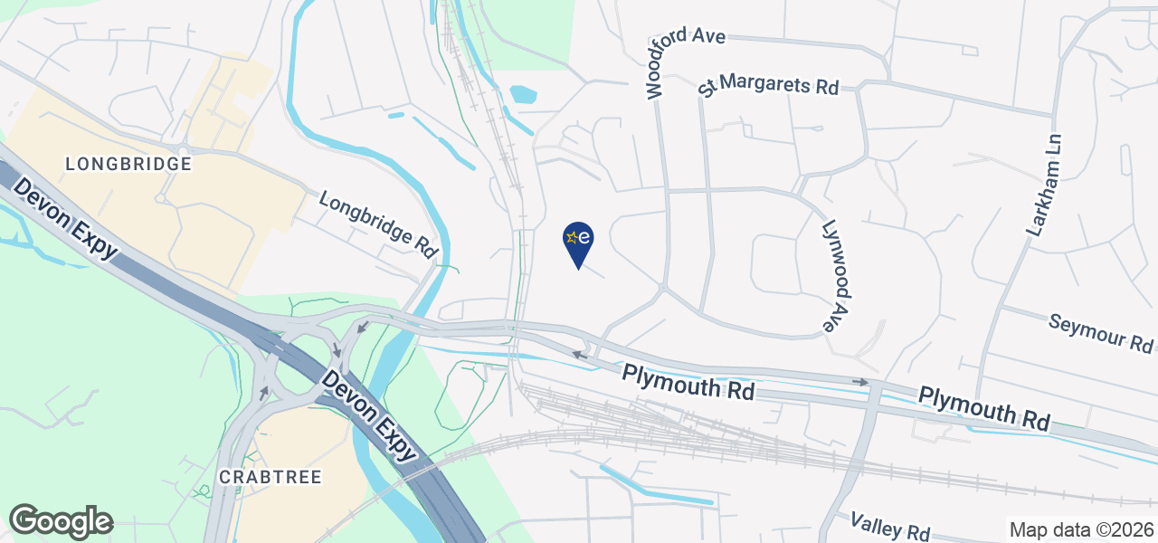 Map showing location of HBH Woolacotts - Plymouth