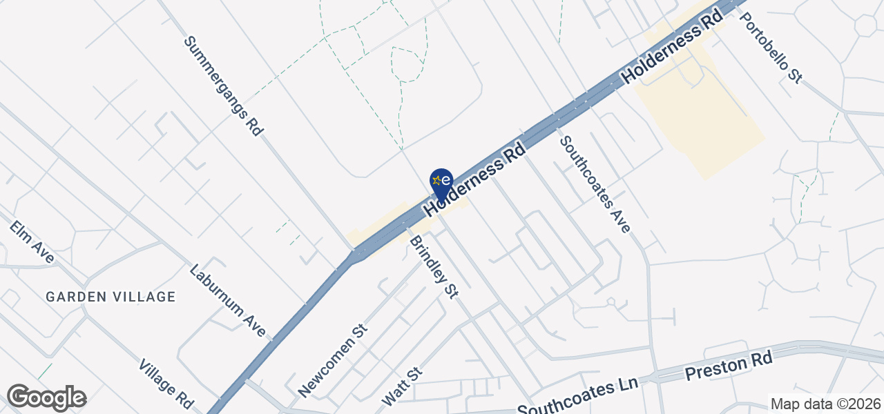 Map showing location of Hanson Electrical - Holderness Road