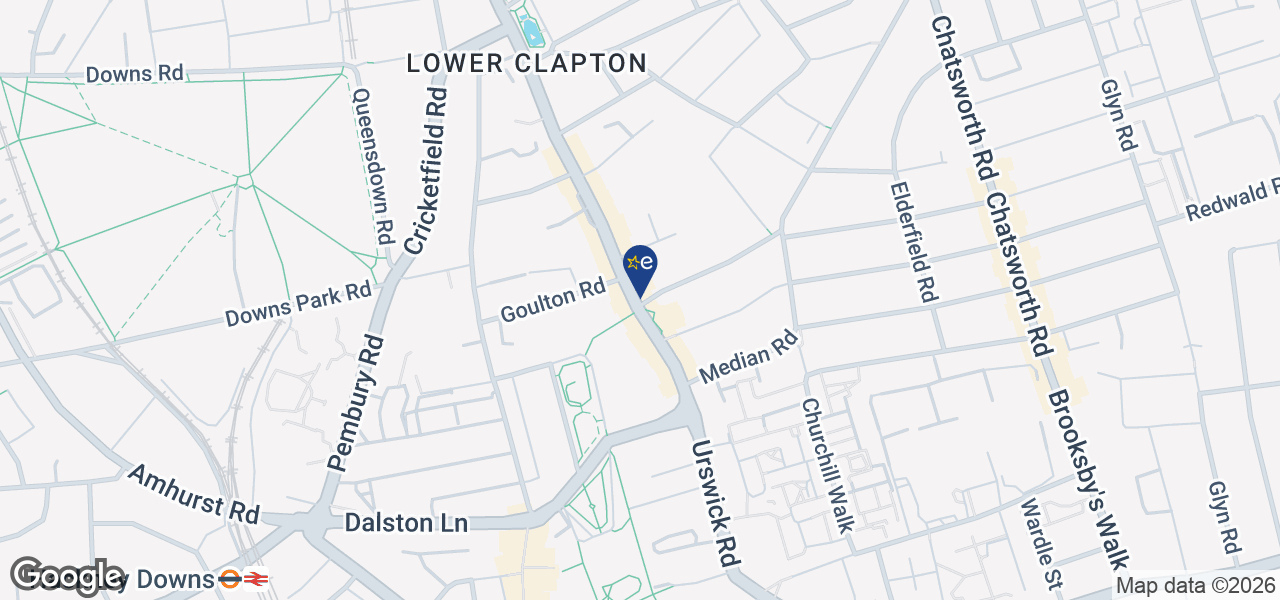 Map showing location of Harris Electrical - Hackney