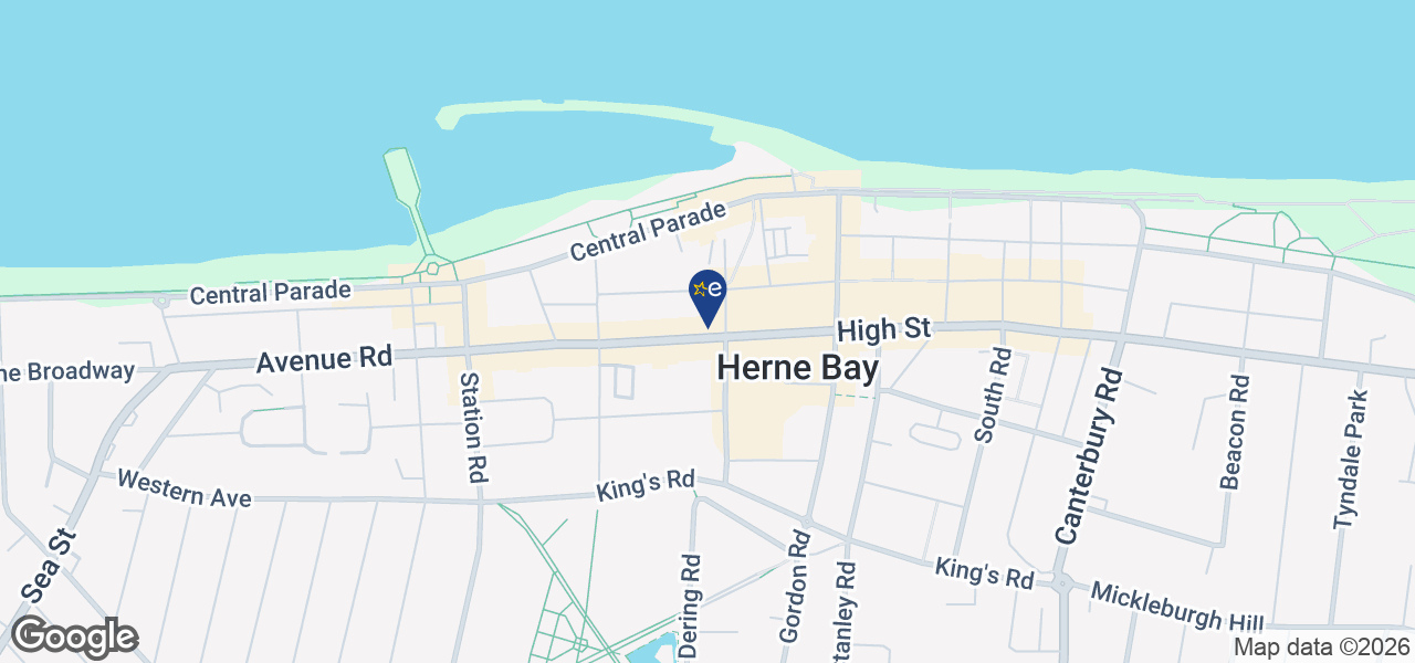 Map showing location of Herne Bay Domestics
