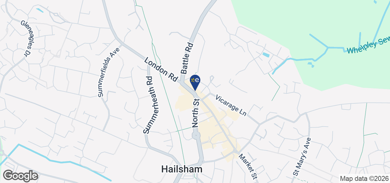 Map showing location of Smythe and Barrie - Hailsham