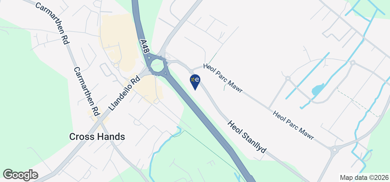 Map showing location of Leekes - Nr Llanelli