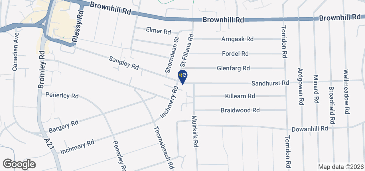 Map showing location of Leonards 