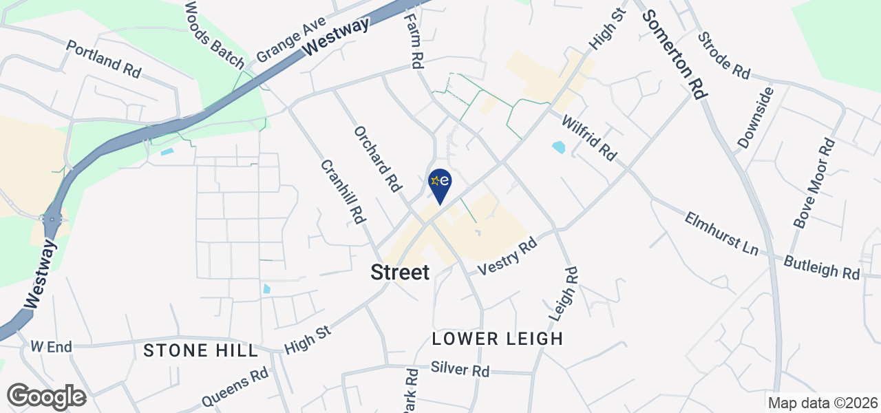 Map showing location of Living Homes - Street