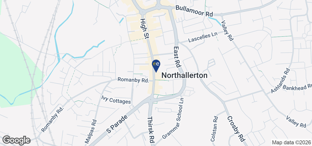 Map showing location of Maxwells of Northallerton